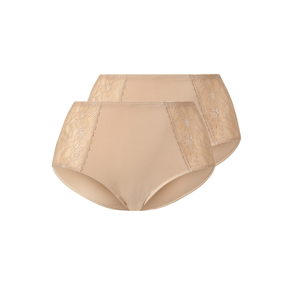 esmara 2 Dames onderbroeken - plus size (Beige, XL (48/50)) afbeelding 1