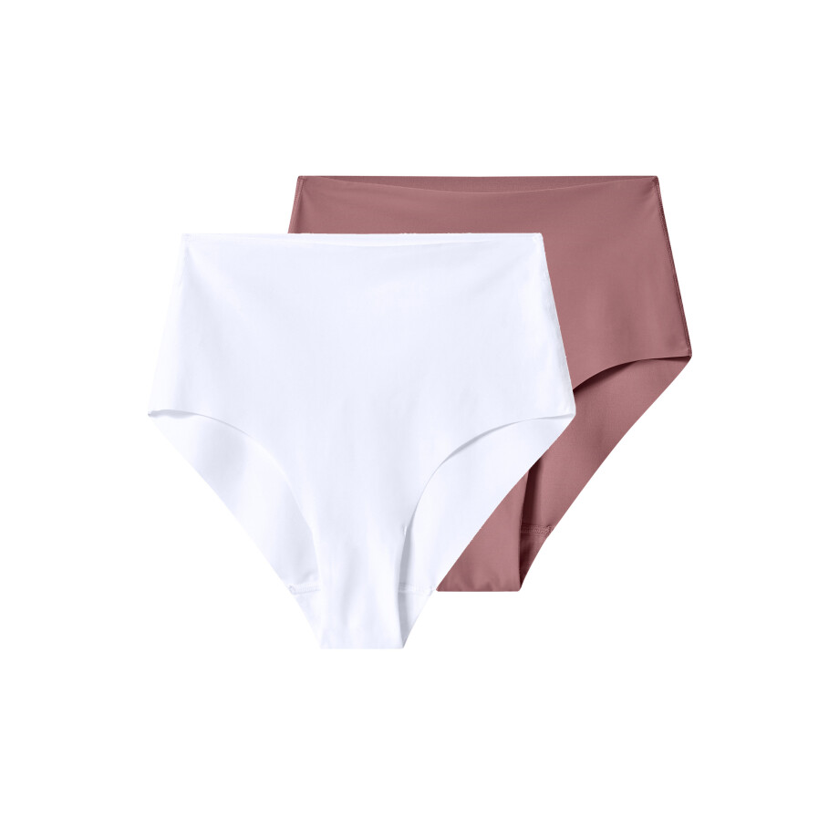 esmara Set van 2 dames onderbroeken (Roze/wit, XL (48/50)) afbeelding 1