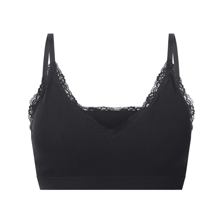 ESMARA Dames bustier met kant (Zwart, M (40/42)) ESMARA Dames bustier met kant (Zwart, M (40/42)) afbeelding 1