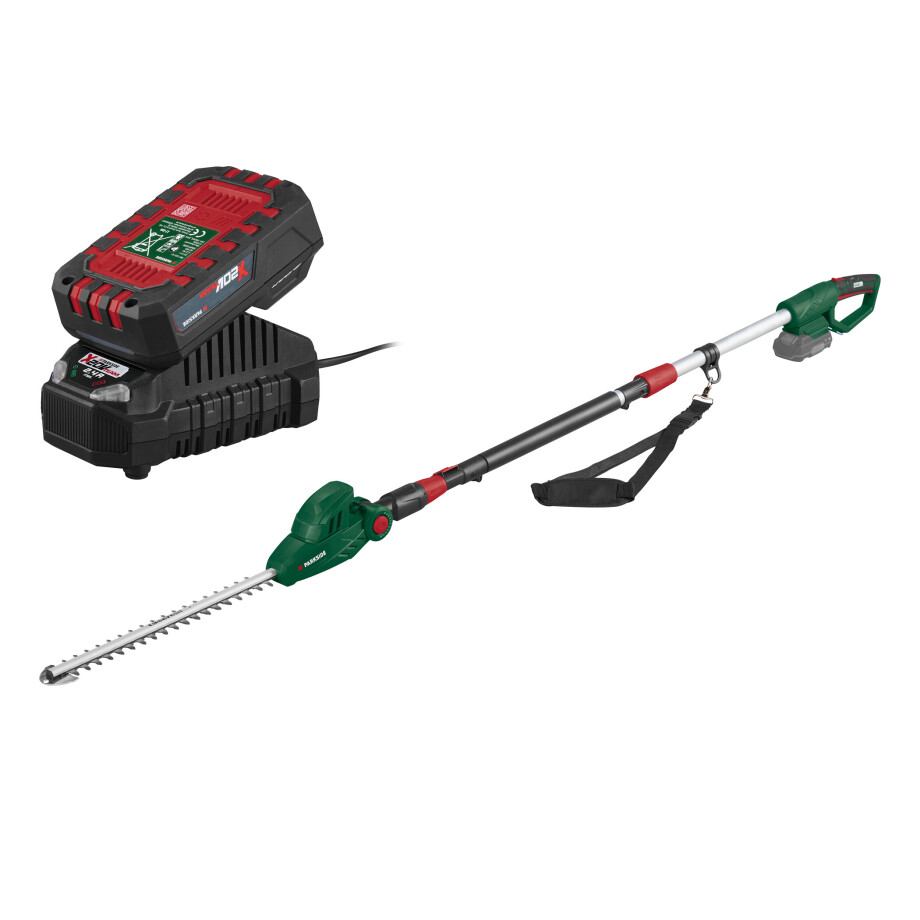 PARKSIDE Accu-heggenschaar op steel 20 V, met accu 2 Ah en lader 2,4 A PARKSIDE Accu-heggenschaar op steel 20 V, met accu 2 Ah en lader 2,4 A afbeelding