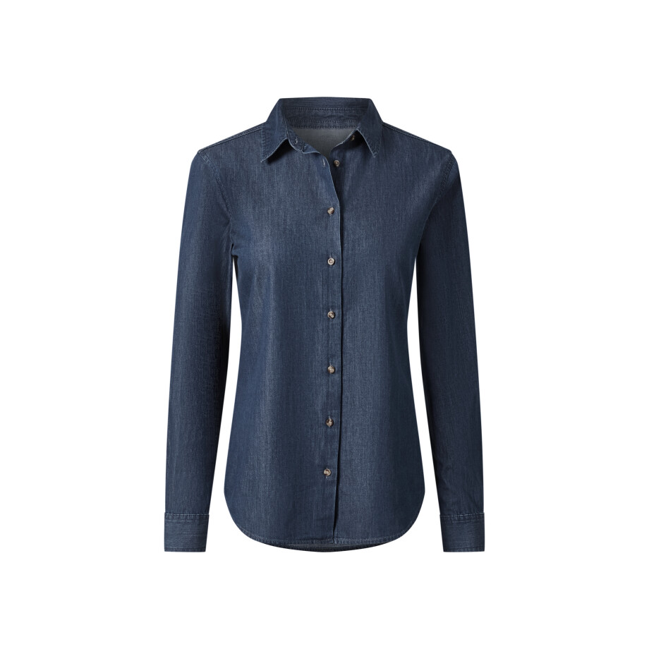 esmara Denim dames blouse (Donkerblauw, 34) afbeelding 1