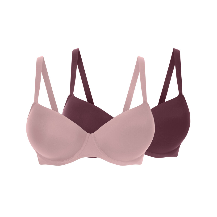 ESMARA Set van 2 dames bh's (Rood/donkerroze, 95D) ESMARA Set van 2 dames bh's (Rood/donkerroze, 95D) afbeelding 1