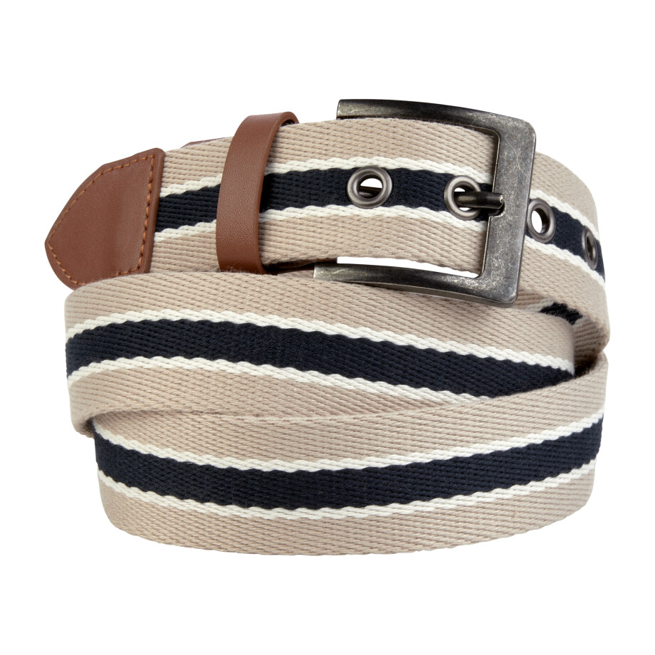 LIVERGY Canvas riem (Zwart/wit/grijs, 125) LIVERGY Canvas riem (Zwart/wit/grijs, 125) afbeelding 1