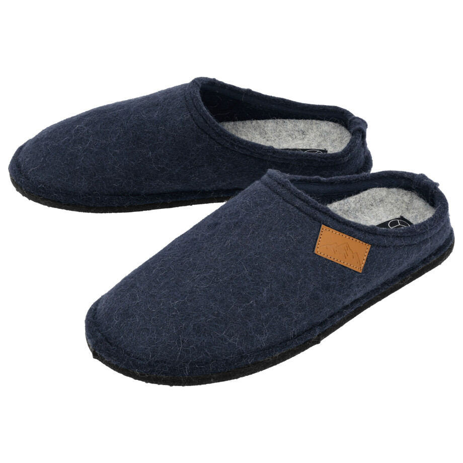 ESMARA MEN Heren pantoffels van vilt (Marineblauw, 45) afbeelding 1