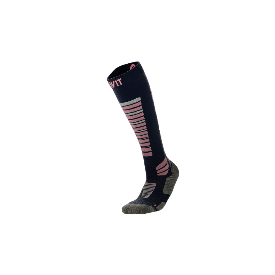 CRIVIT Kinder skisokken (marine/roze/grijs, 39-40) afbeelding 1