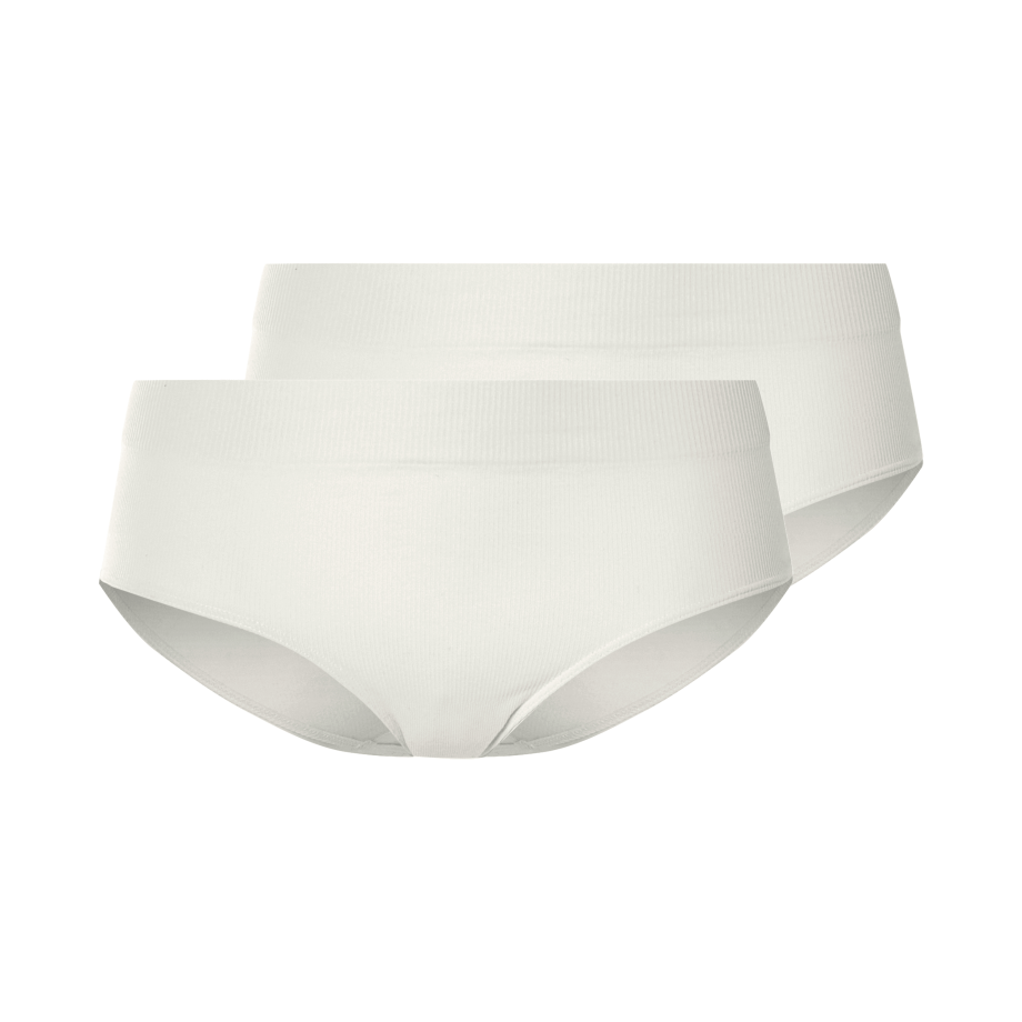 ESMARA Dames Hipster, 2 stuks, seamless (Wit, L (44/46)) afbeelding 1