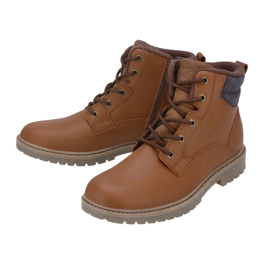 ESMARA MEN Heren leren schoenen (Cognac, 45) afbeelding 1
