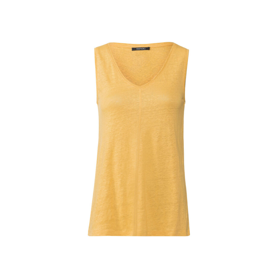 esmara Linnen dames top (Geel, XS (32/34)) afbeelding 1