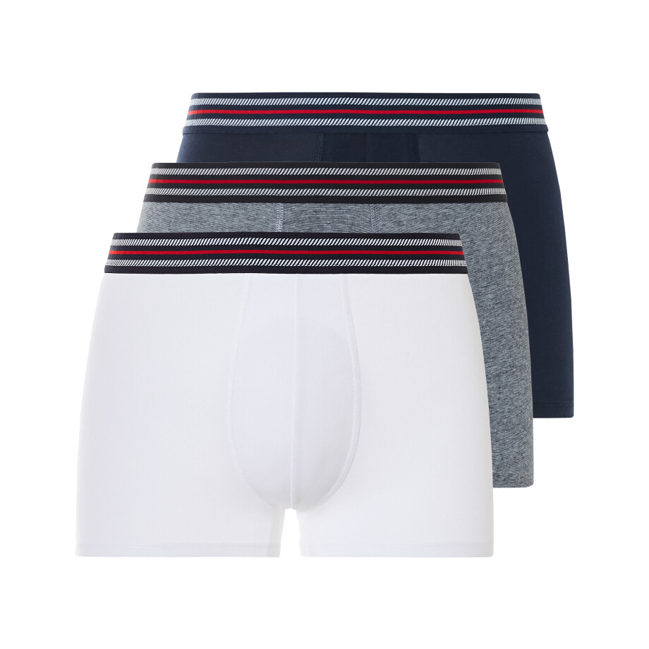 LIVERGY 3 heren boxers (Marine/lichtblauw/wit, M) LIVERGY 3 heren boxers (Marine/lichtblauw/wit, M) afbeelding 1