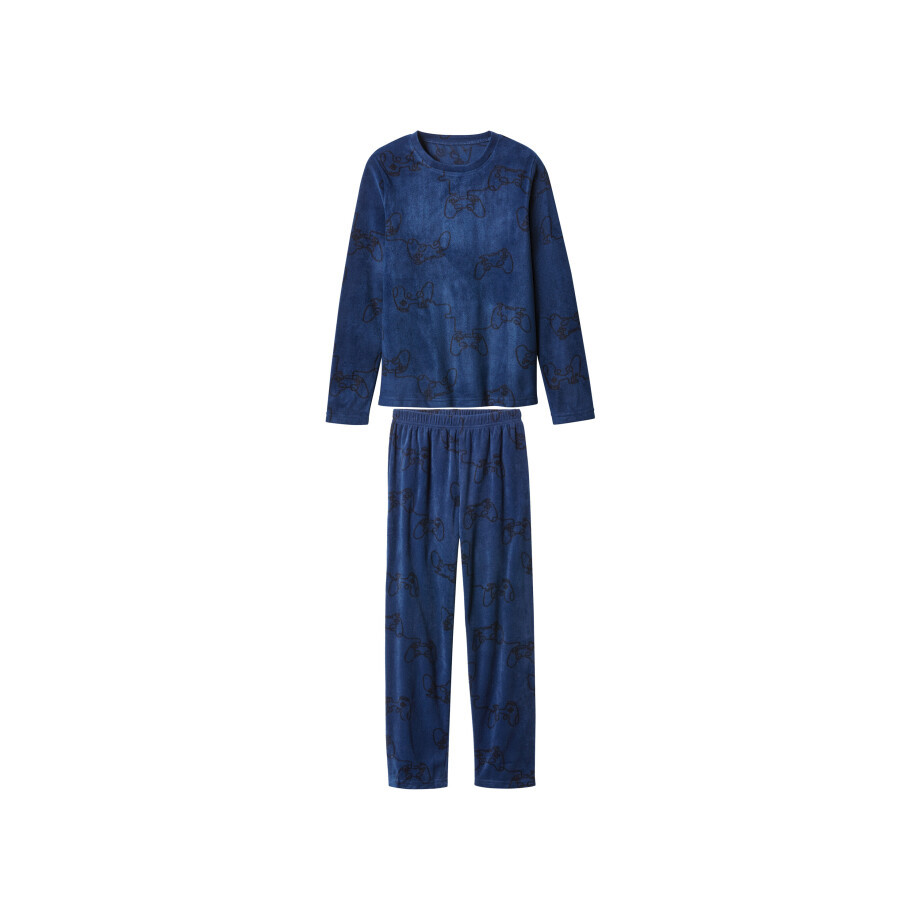 esmara Fleece kinder pyjama (Donkerblauw, 158/164) esmara Fleece kinder pyjama (Donkerblauw, 158/164) afbeelding 1