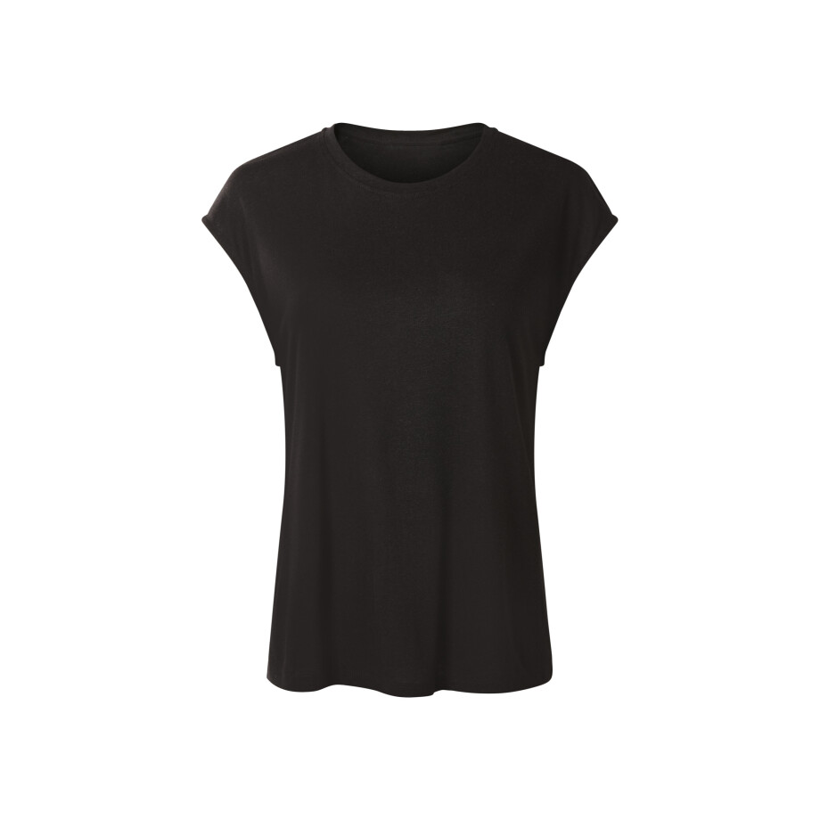 esmara Linnen dames top (Zwart, M (40/42)) afbeelding 1