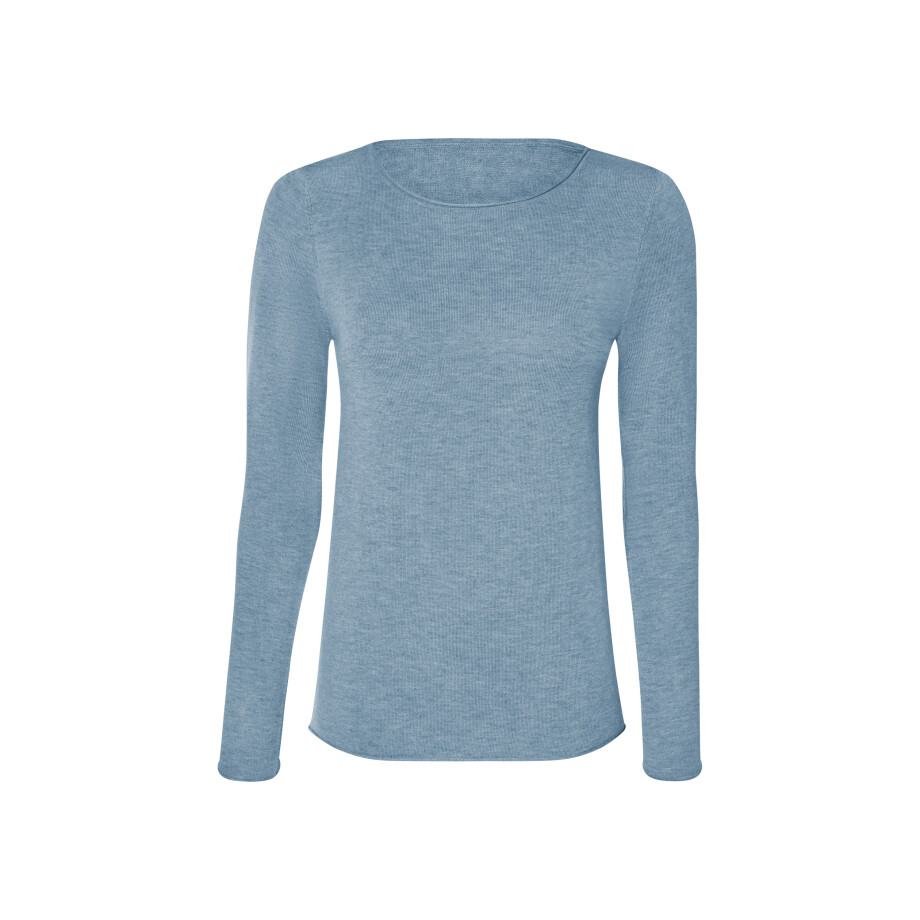 ESMARA Dames fijngebreide trui, aangesloten pasvorm. (Blauw, L (44/46)) ESMARA Dames fijngebreide trui, aangesloten pasvorm. (Blauw, L (44/46)) afbeelding 1