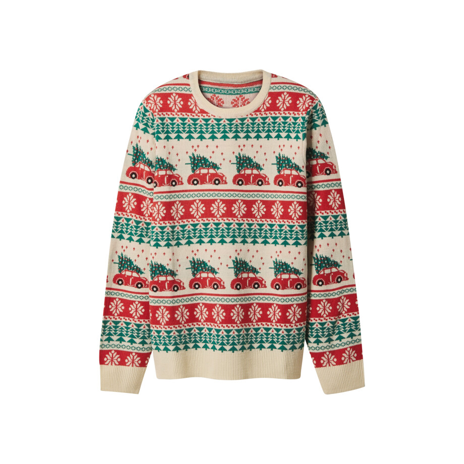 esmara Men Heren kersttrui (Wit, L) afbeelding 1