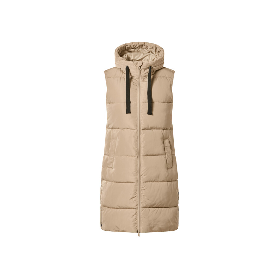 esmara Lange dames bodywarmer (Beige, S (36/38)) afbeelding 1