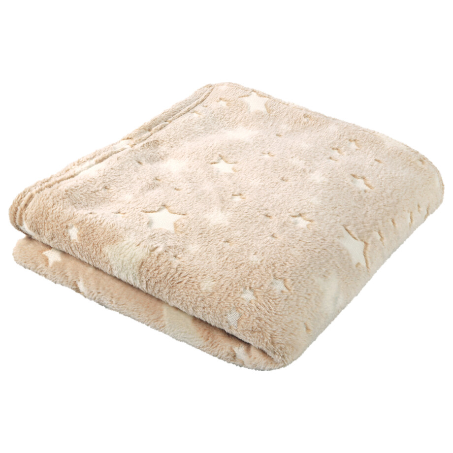LIVARNO home Plaid 170 x 130 cm (Beige) afbeelding 1