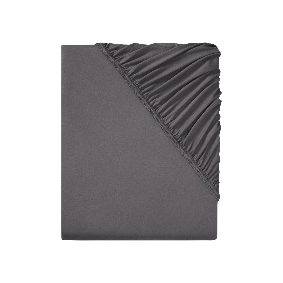 LIVARNO HOME Jersey-modal hoeslaken, 90-100 x 200 cm (Donkergrijs) LIVARNO HOME Jersey-modal hoeslaken, 90-100 x 200 cm (Donkergrijs) afbeelding 1