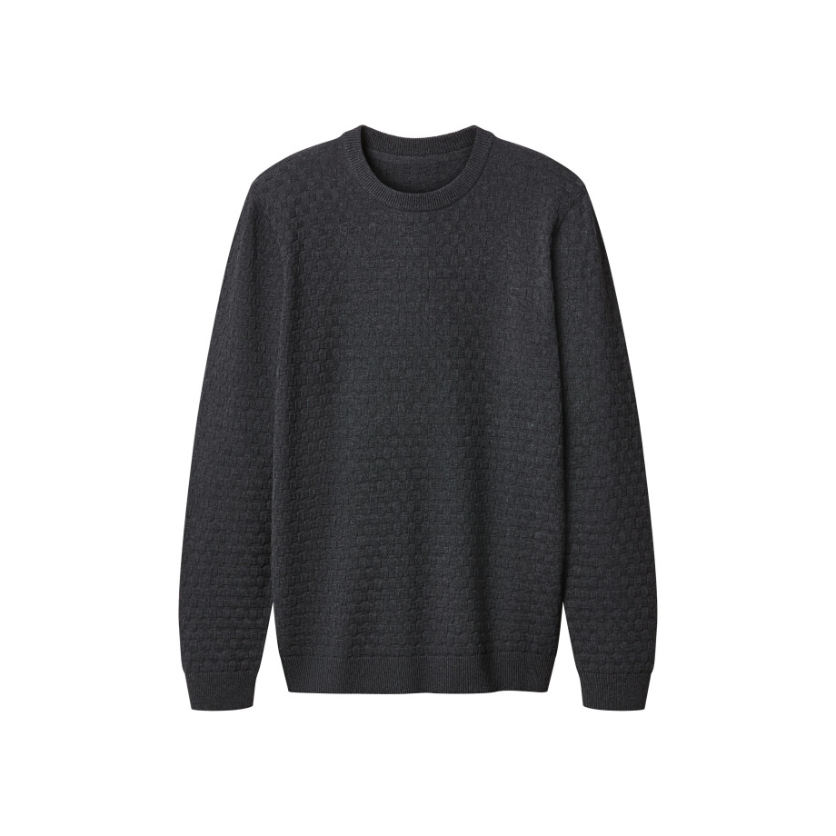 esmara Men Gebreide heren trui (Donkergrijs, M) afbeelding 1