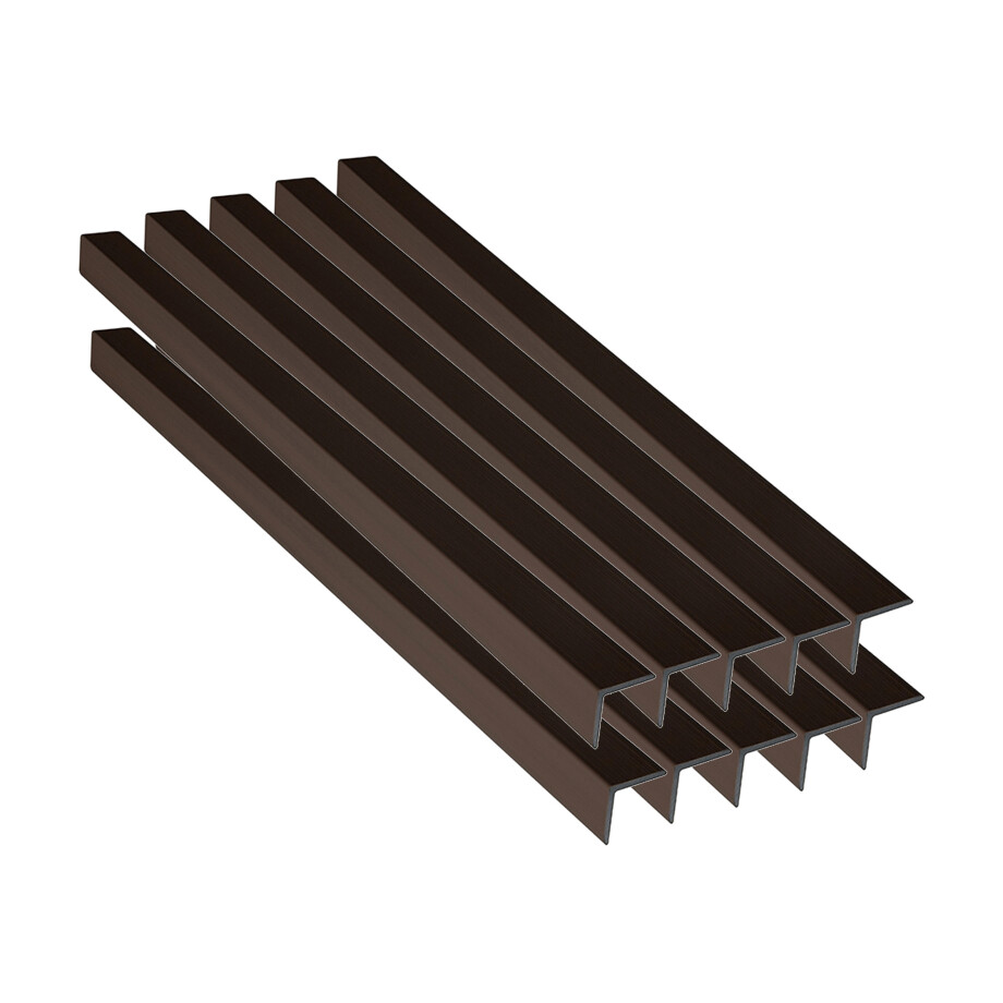 HOME DELUXE WPC eindprofiel VIRO, voor gevelbekleding "DUVAR" (Set van 10, Notenhout) afbeelding 1