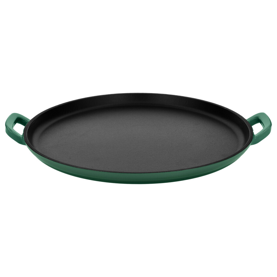 SILVERCREST Gietijzeren grillplaat of pizzaplaat (Pizzaplaat/groen) afbeelding 