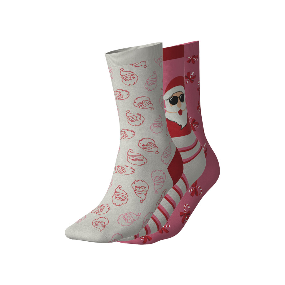esmara 3 Paar dames kerstsokken (roze/beige, 35-38) esmara 3 Paar dames kerstsokken (roze/beige, 35-38) afbeelding 1