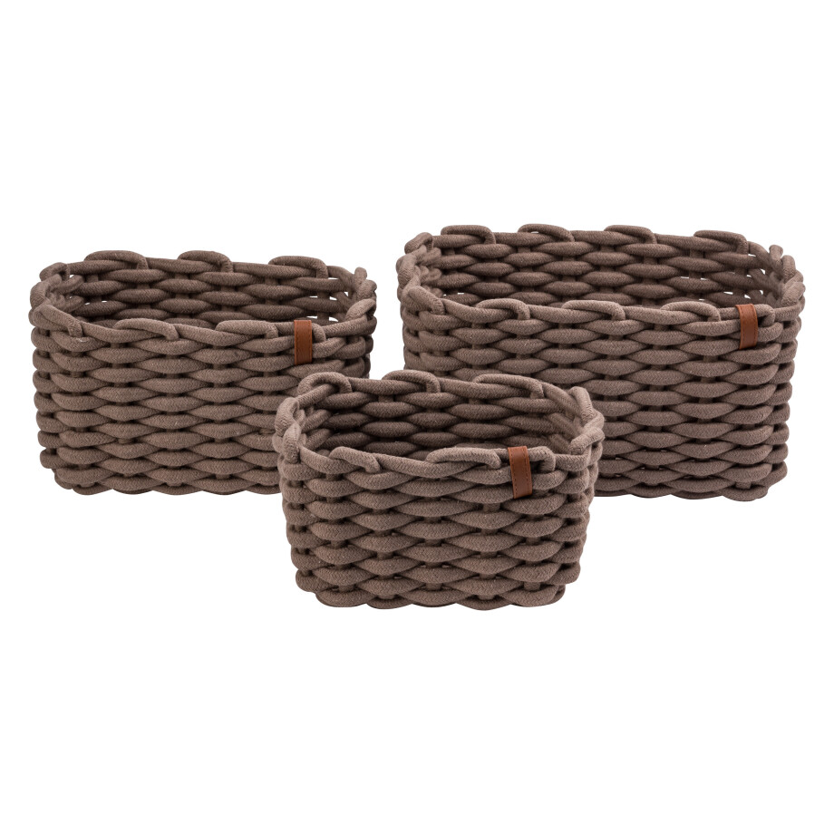 LIVARNO home Set opbergmanden (Taupe) afbeelding 1