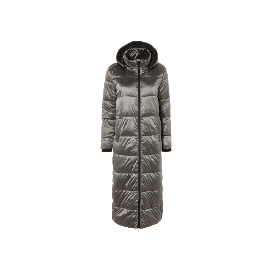 esmara Lange dames winterjas (M (40/42), Zilver) afbeelding 1