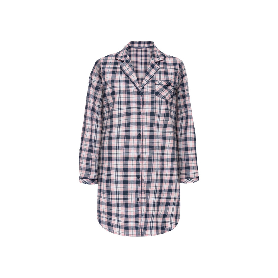 esmara Dames oversized shirt (Ruiten/roze/marineblauw, XS (32/34)) afbeelding 1