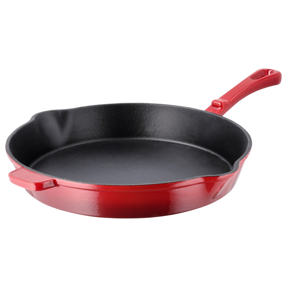 SILVERCREST Gietijzeren koekenpan 30 cm (Rood) SILVERCREST Gietijzeren koekenpan 30 cm (Rood) afbeelding 1