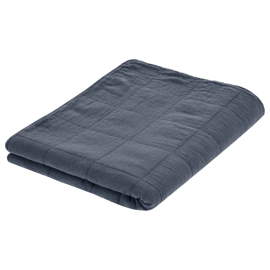 LIVARNO home Plaid 180 x 240 cm (Marineblauw) afbeelding 1