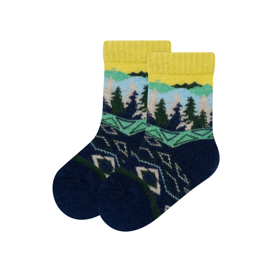 Soxo 1 Paar kinder sokken (Geel, 31-34) afbeelding 1