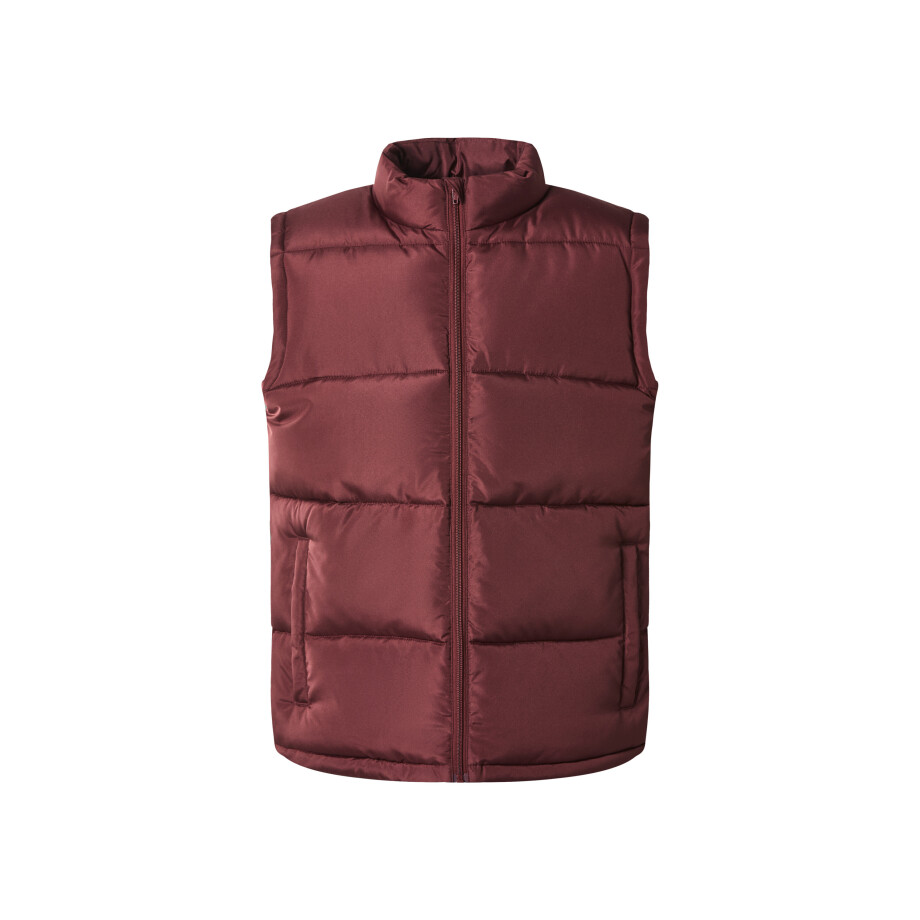 ESMARA MEN Heren gewatteerde bodywarmer (Donkerrood, M) ESMARA MEN Heren gewatteerde bodywarmer (Donkerrood, M) afbeelding 1