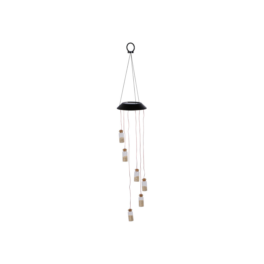 LIVARNO home Solar LED-windspel (Transparante flessen) afbeelding 