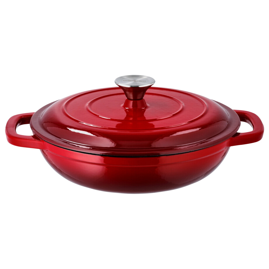 SILVERCREST Gietijzeren pan 26 cm 2,4 L (Rood) afbeelding 1