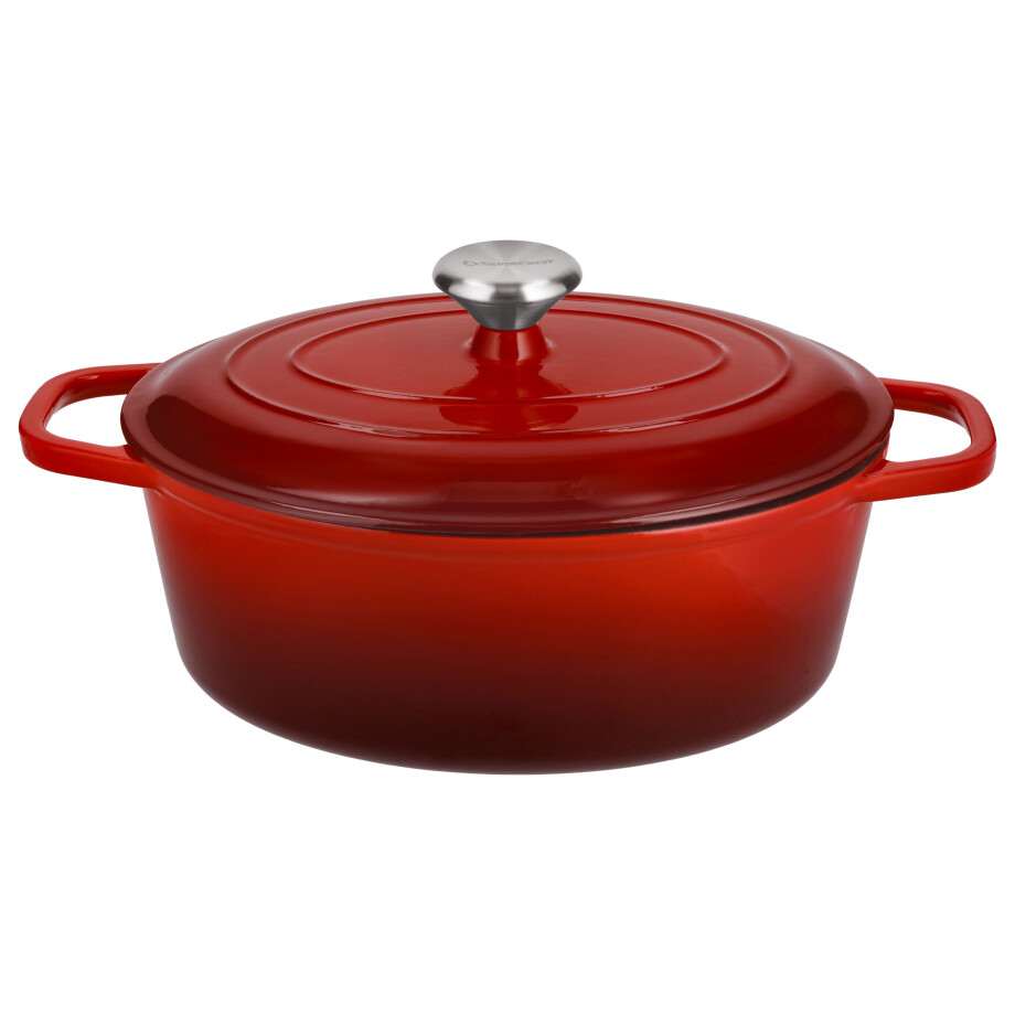 SILVERCREST Gietijzeren braadpan, Ø29 cm (Rood) afbeelding 1