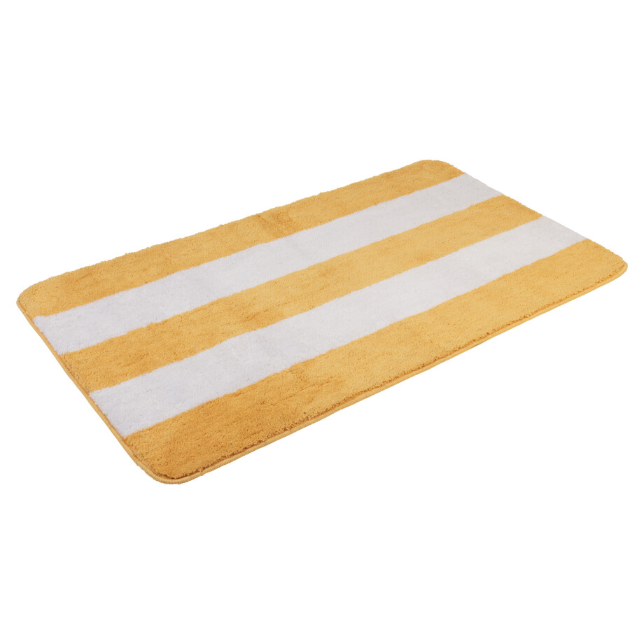 LIVARNO home Badmat 70 x 120 cm (Geel/wit) afbeelding 1