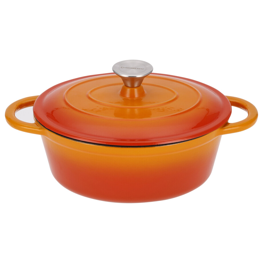SILVERCREST Gietijzeren pan 25 cm 3 L (Sinaasappel) SILVERCREST Gietijzeren pan 25 cm 3 L (Sinaasappel) afbeelding