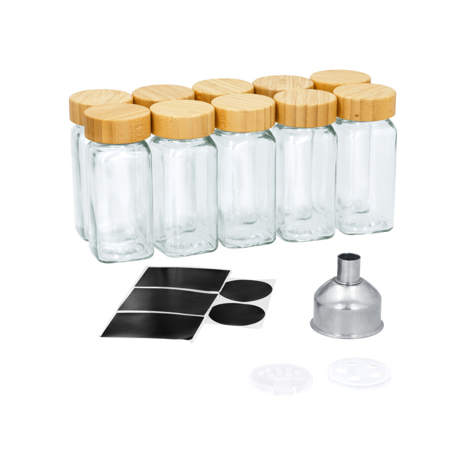 SILVERCREST Kruidenpotjes met strooideksel - 100 ml (Bamboe) SILVERCREST Kruidenpotjes met strooideksel - 100 ml (Bamboe) afbeelding