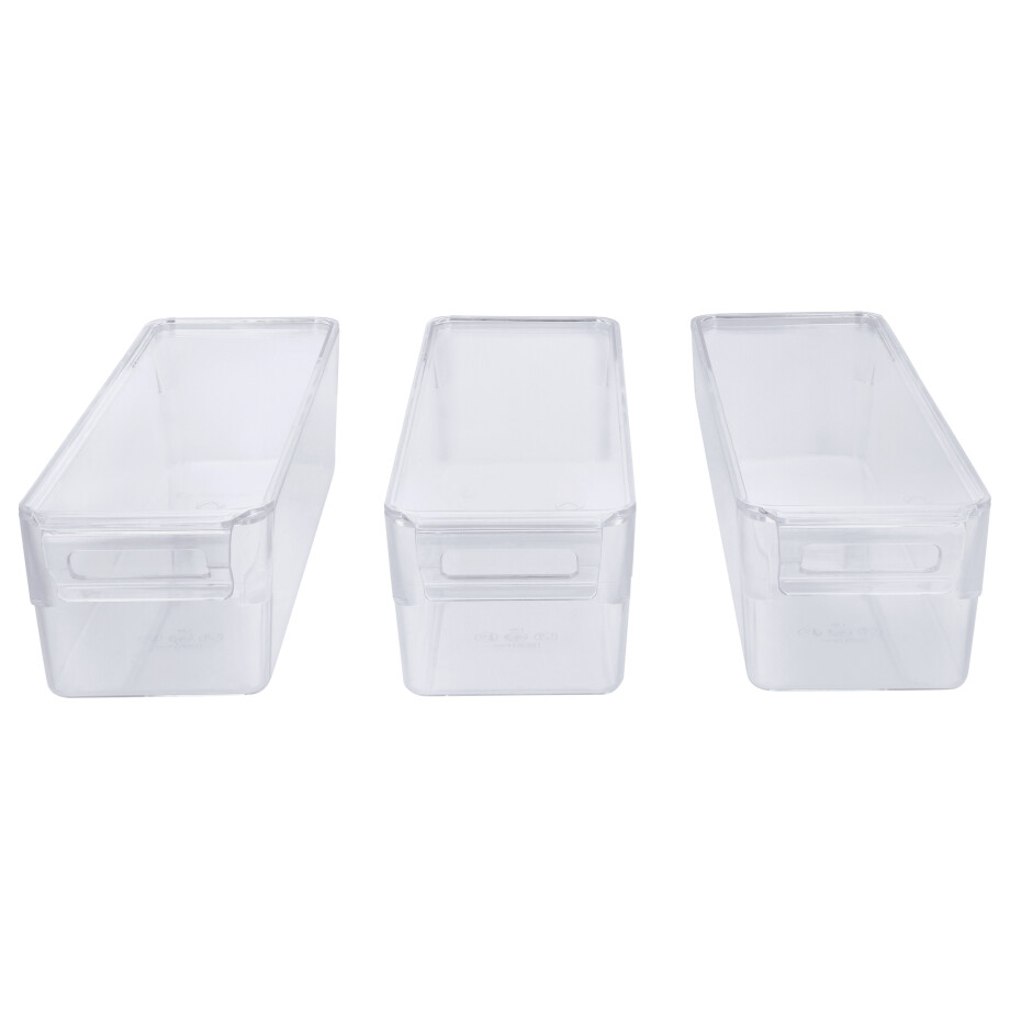SILVERCREST Koelkastorganizers met deksel - 3 bakjes - 1,8 L afbeelding 