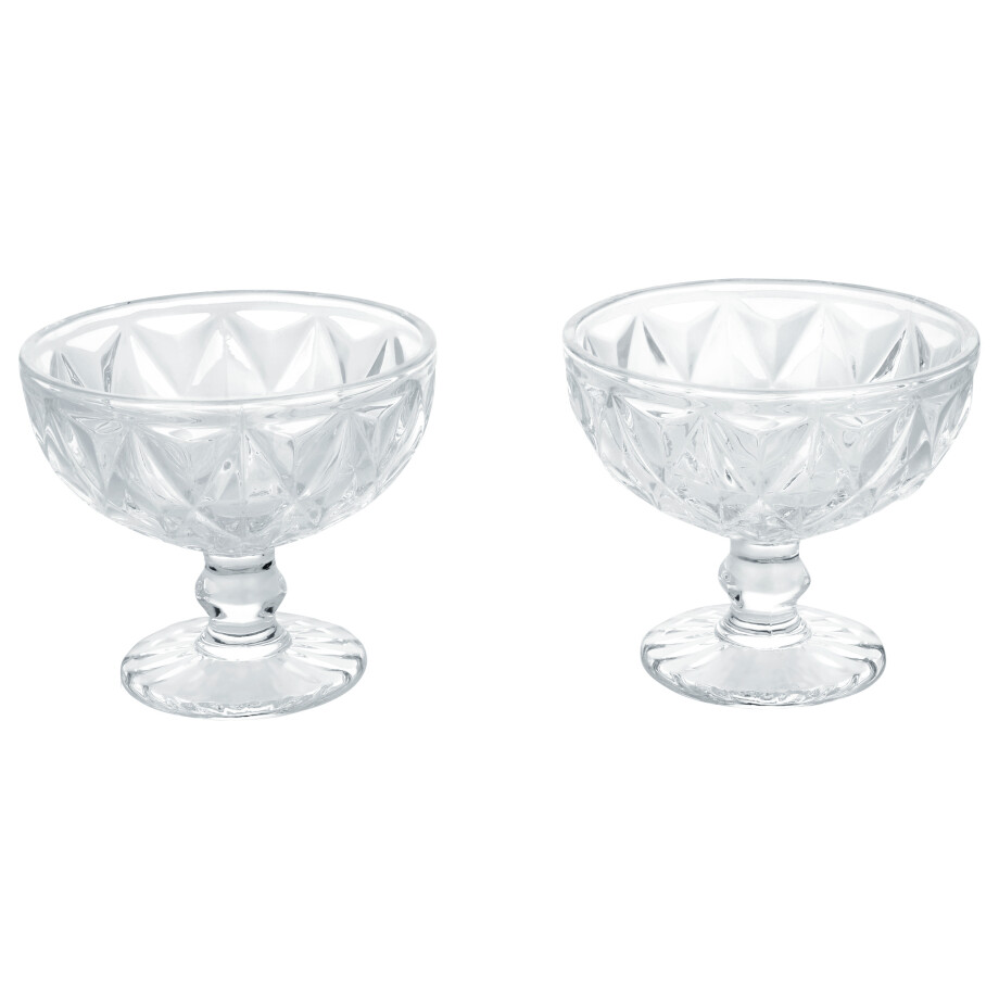 SILVERCREST Set van 2 glazen ijscoupes of schaaltjes (IJscoupe met voet/transparant) SILVERCREST Set van 2 glazen ijscoupes of schaaltjes (IJscoupe met voet/transparant) afbeelding 1