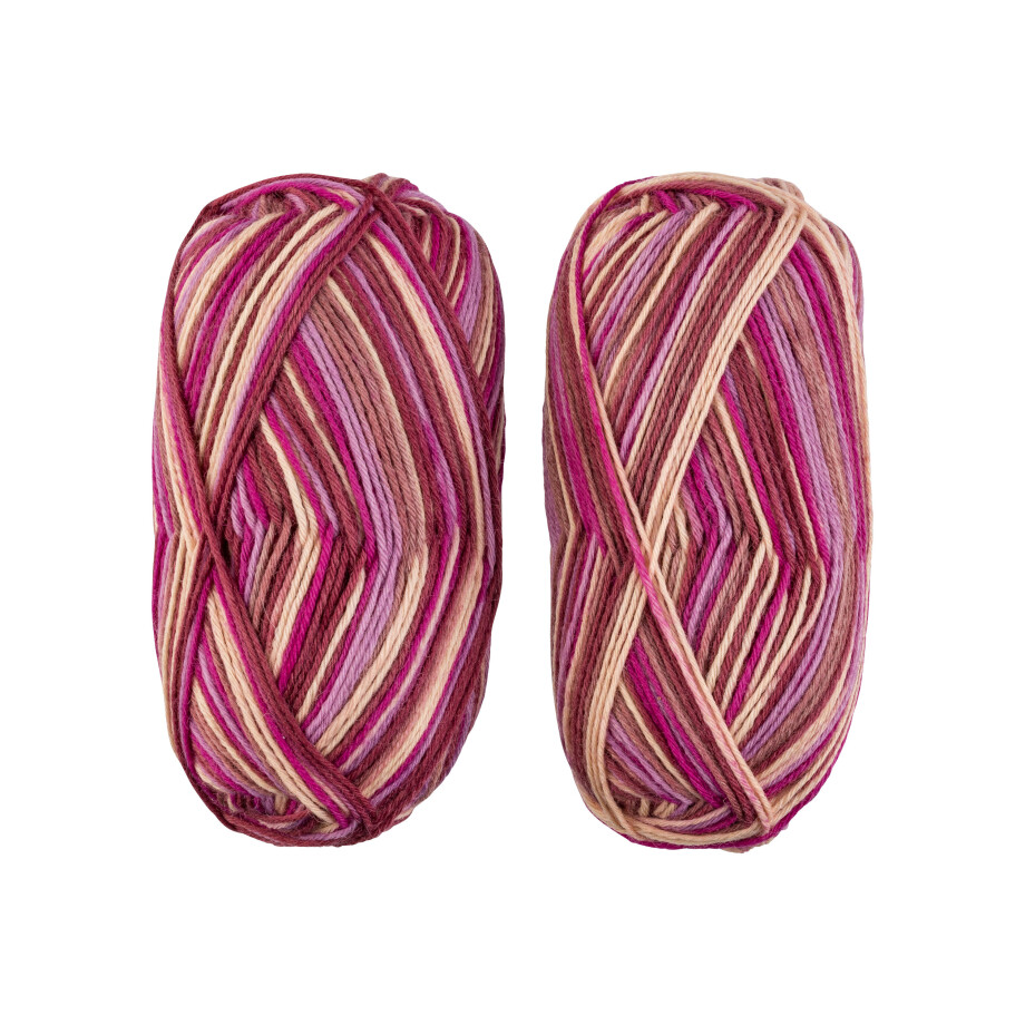 crelando Wollen breigaren (crème/roze) crelando Wollen breigaren (crème/roze) afbeelding 1