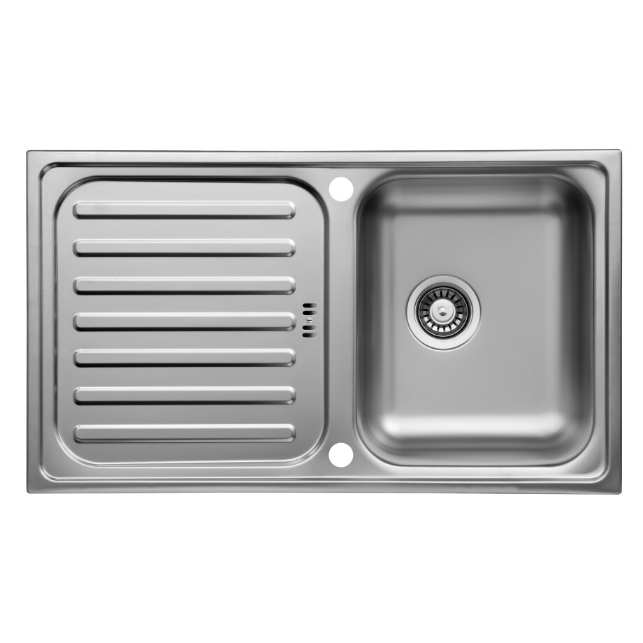 Respekta RVS inbouw wasbak Riverside - met afdruipvlak (86 x 50 cm) Respekta RVS inbouw wasbak Riverside - met afdruipvlak (86 x 50 cm) afbeelding