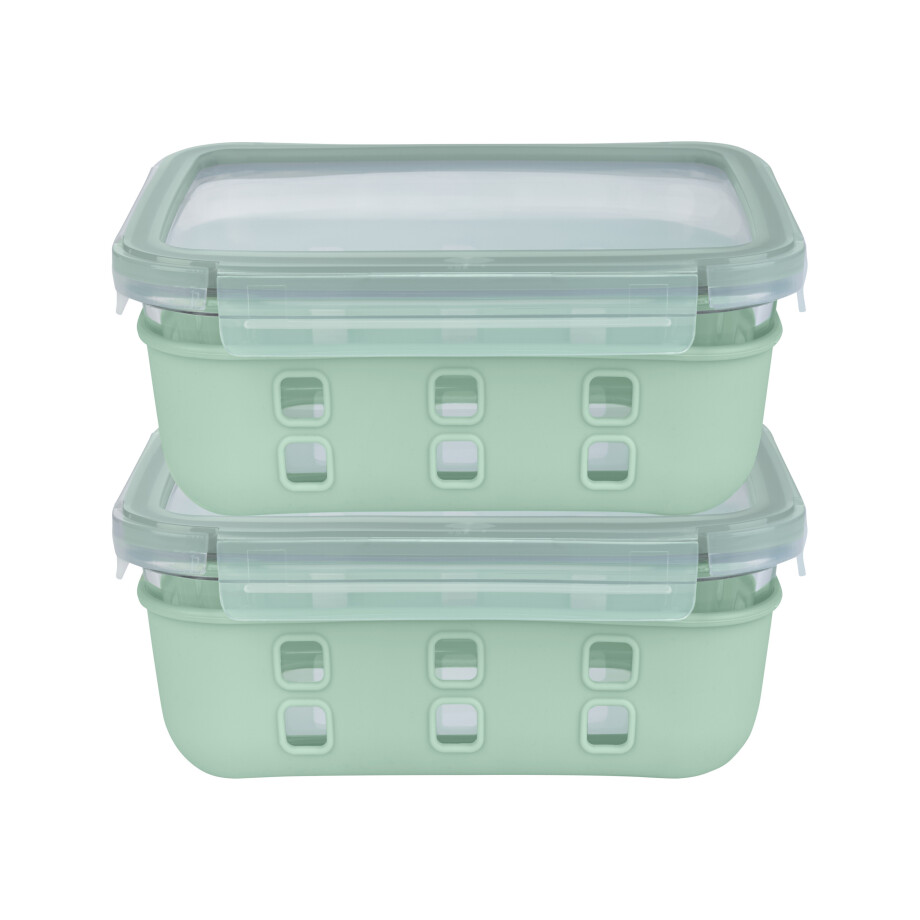 LIVARNO home Glazen lunchboxenset (Mint) LIVARNO home Glazen lunchboxenset (Mint) afbeelding 1