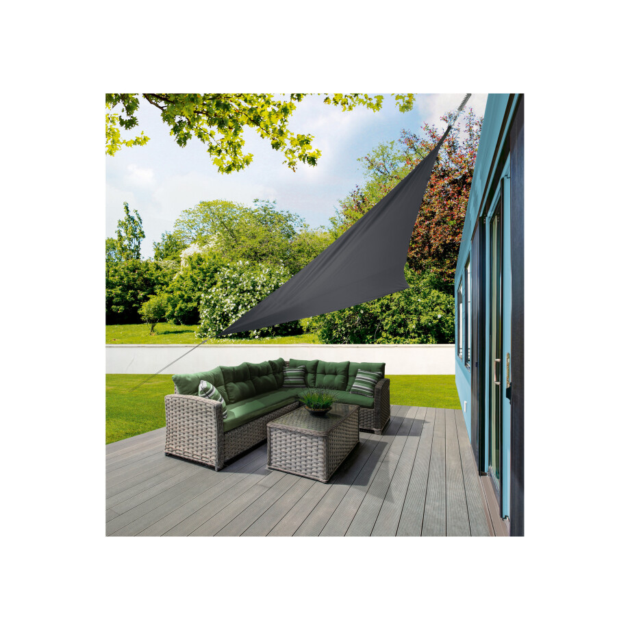 LIVARNO HOME Schaduwdoek (driehoekig/antraciet) afbeelding 1