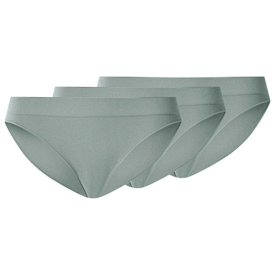 esmara Dames Geribbelde Slips, 3 stuks (Groen, M (40/42)) afbeelding 1