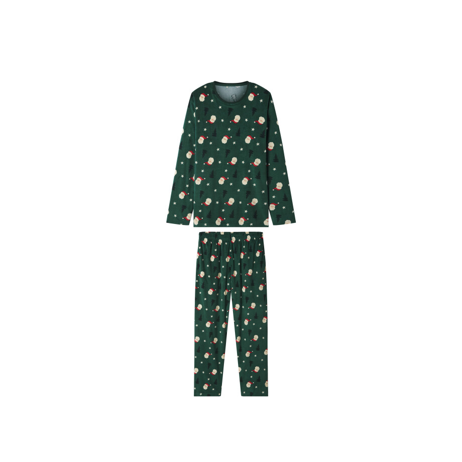 esmara Men Velours heren kerstpyjama (Groen, L) esmara Men Velours heren kerstpyjama (Groen, L) afbeelding 1