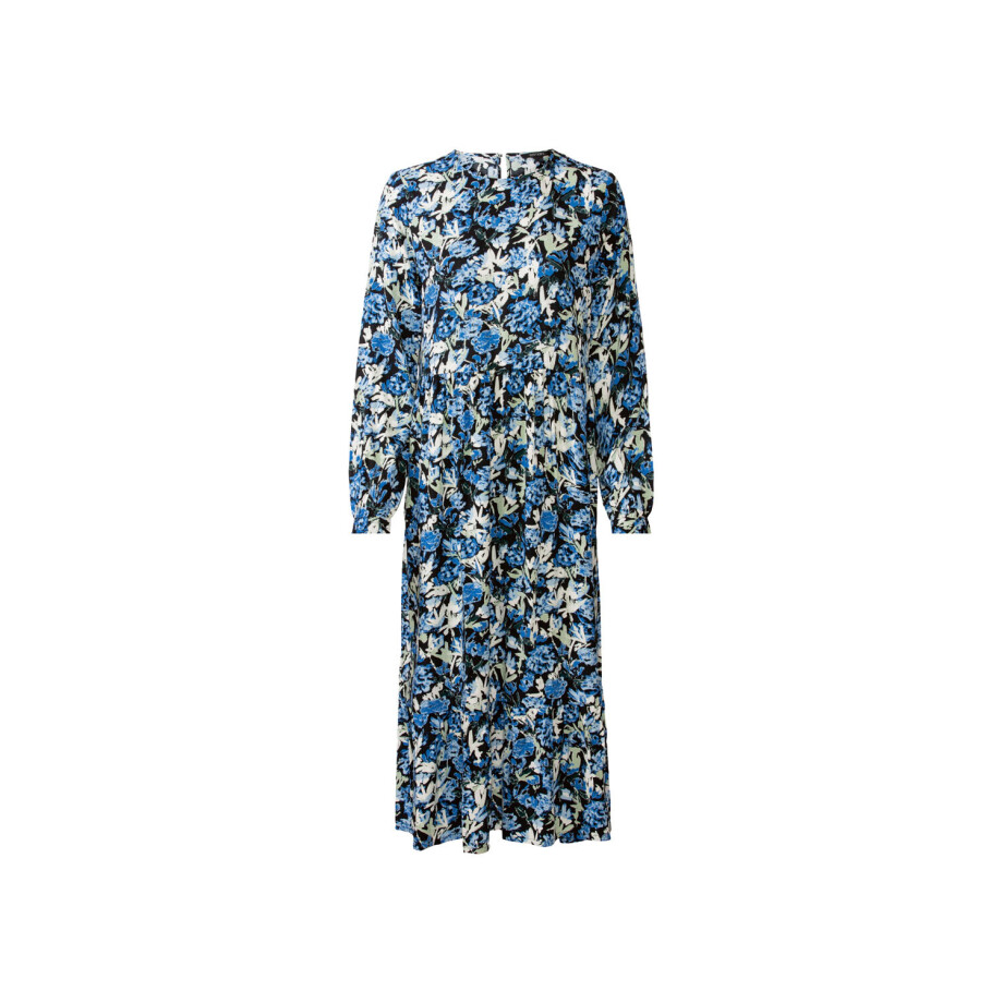 esmara Dames midi-jurk (38, Blauw) esmara Dames midi-jurk (38, Blauw) afbeelding 1