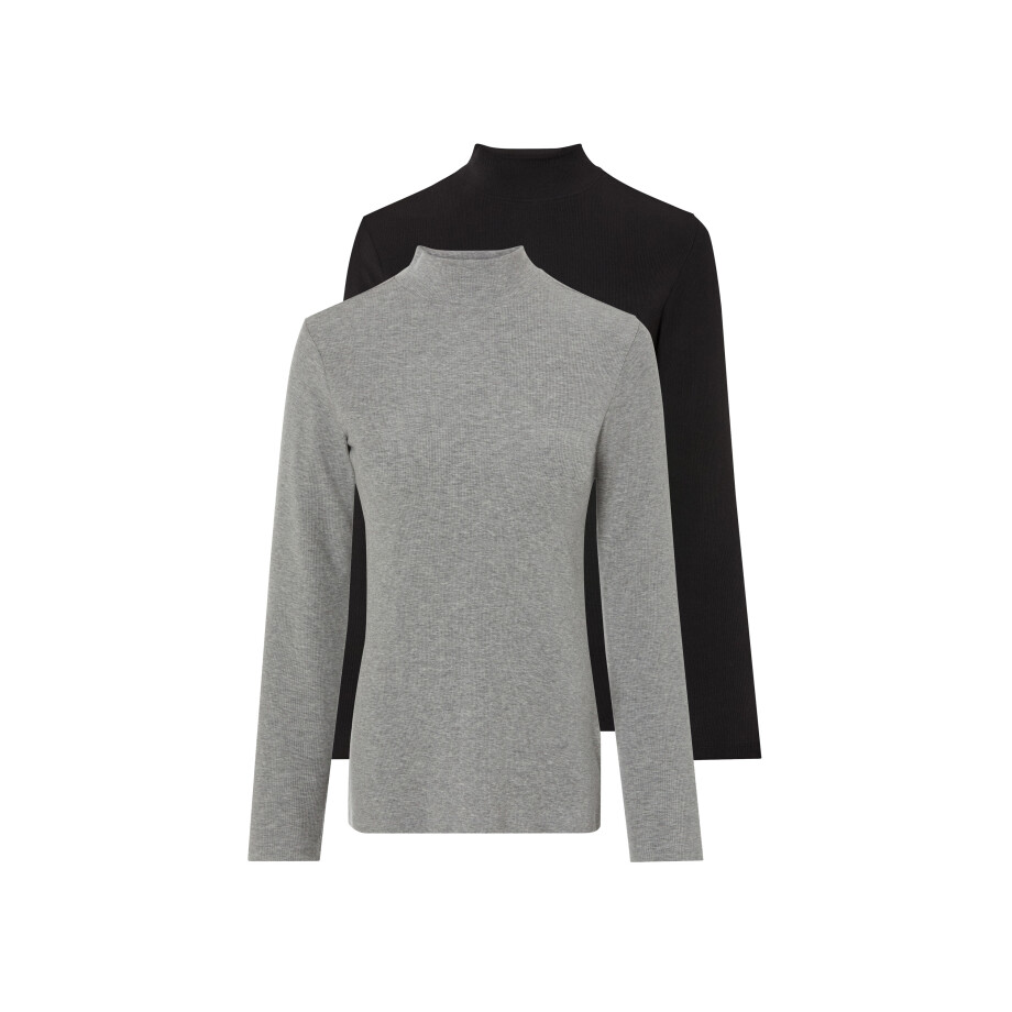 esmara 2 dames coltruien (Zwart/grijs, XS (32/34)) esmara 2 dames coltruien (Zwart/grijs, XS (32/34)) afbeelding 1