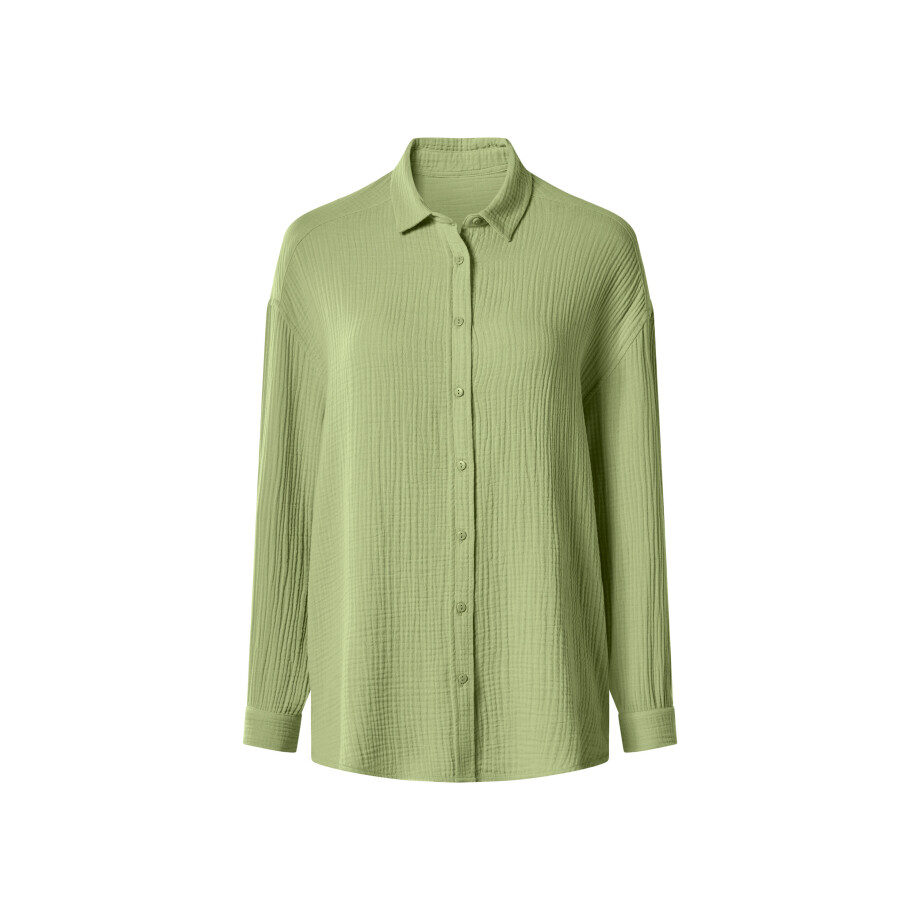 ESMARA Mousseline dames blouse (Groen, S (36/38)) afbeelding 1