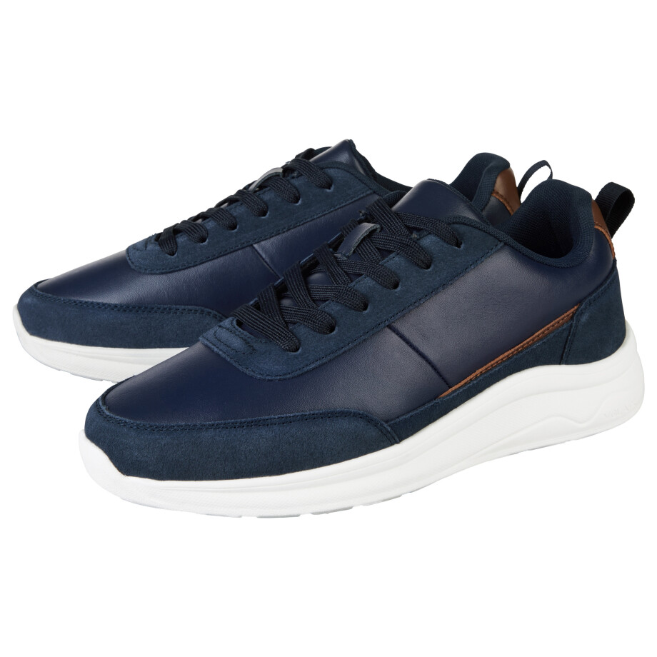 esmara Leren heren schoenen (Marineblauw, 44) afbeelding 1