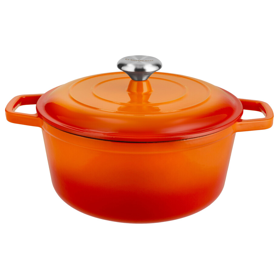 SILVERCREST Gietijzeren pan, Ø26 cm (Oranje) SILVERCREST Gietijzeren pan, Ø26 cm (Oranje) afbeelding 1